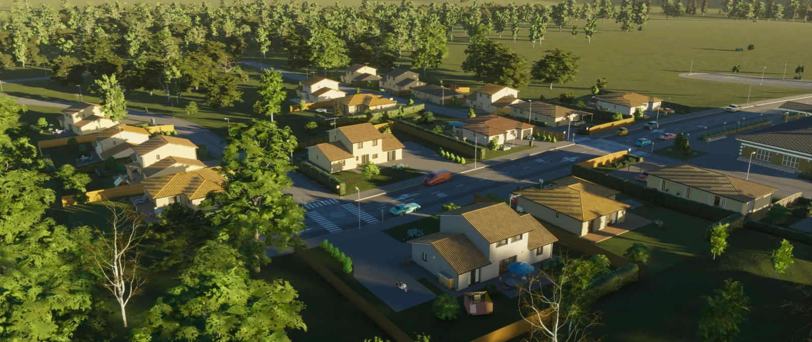 Quartier résidentiel créé dans Cities: Skylines II